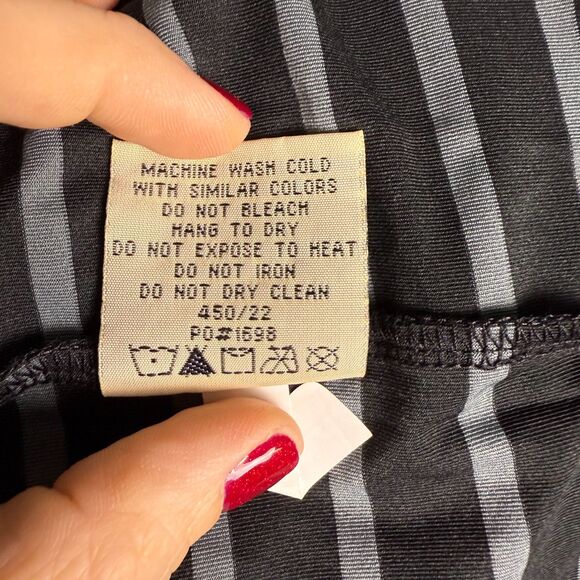 Drake Performance Stretch Polo, Black and Gray Striped, Sz XL, Golf Shirt 2/$25 - Picture 9 of 11